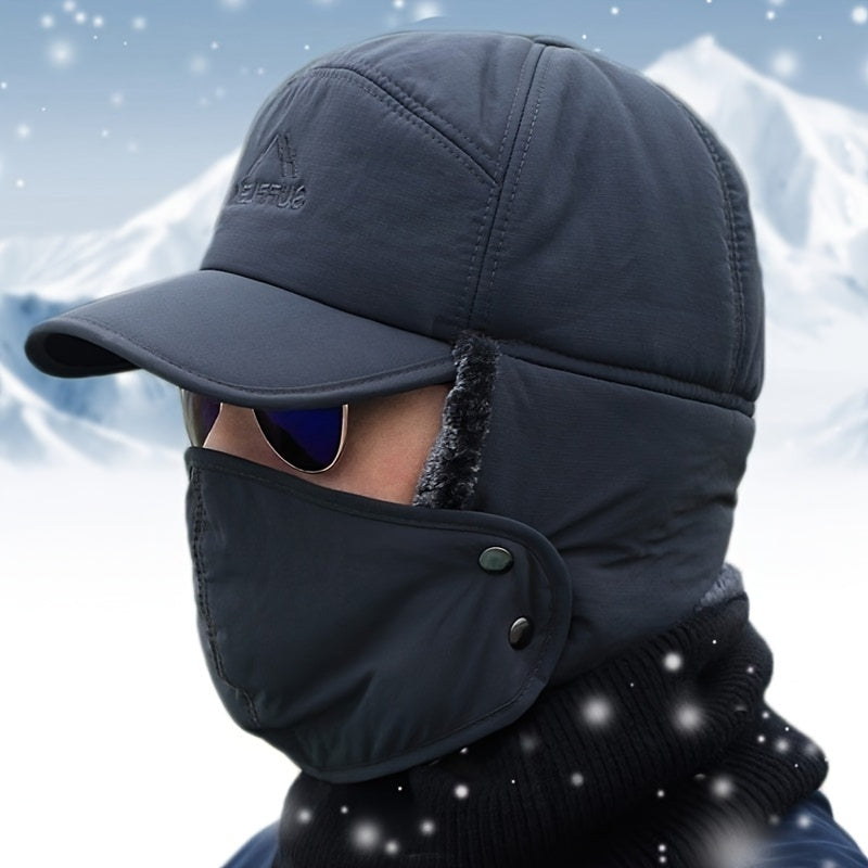 1PC Multifunctional Warm Ear Protection Windproof Antifreeze Mask, Cap Foldable Winter Hat For Unisex