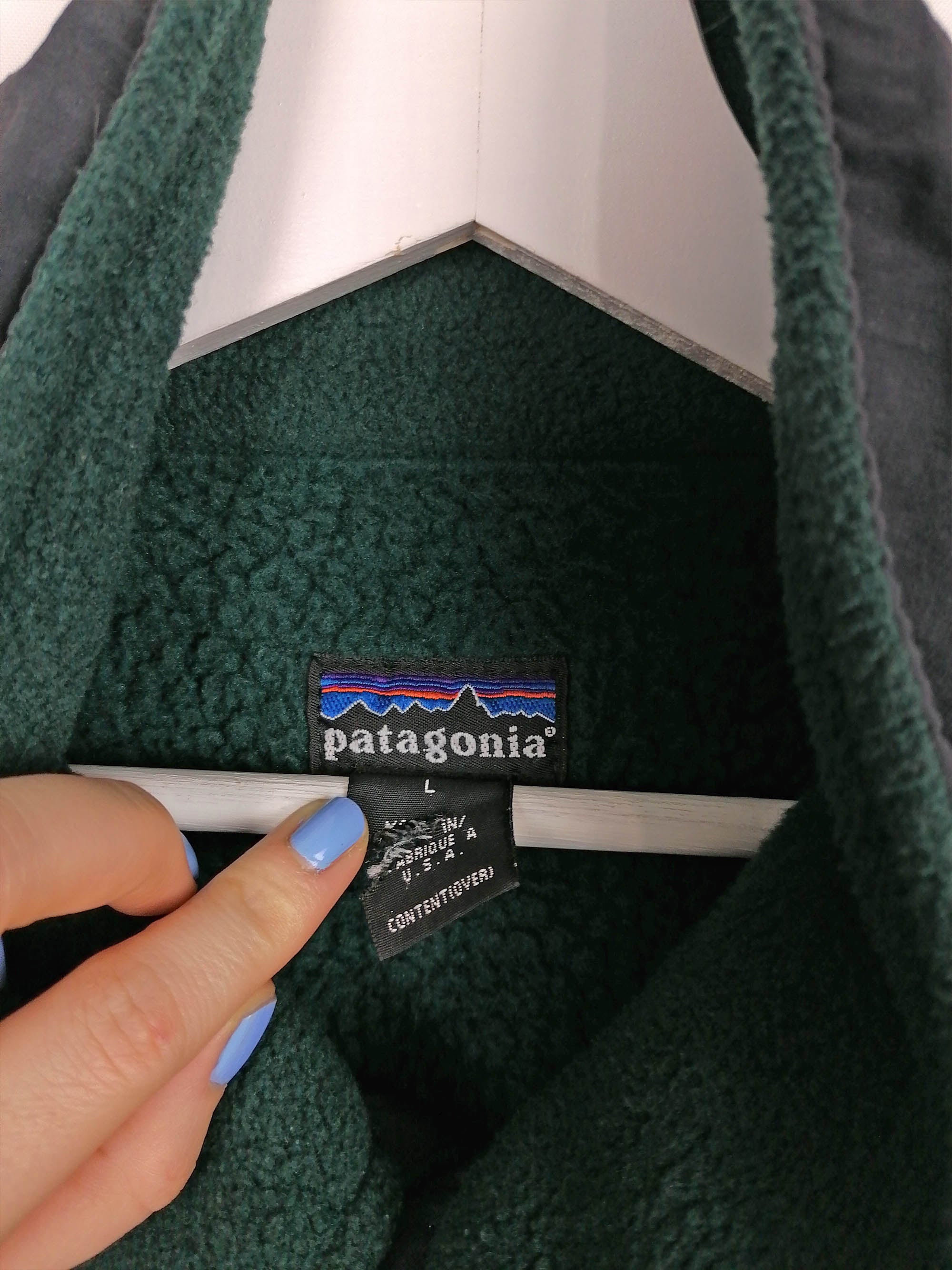 90's PATAGONIA Oversized Fleece Button Shirt- size L-XL