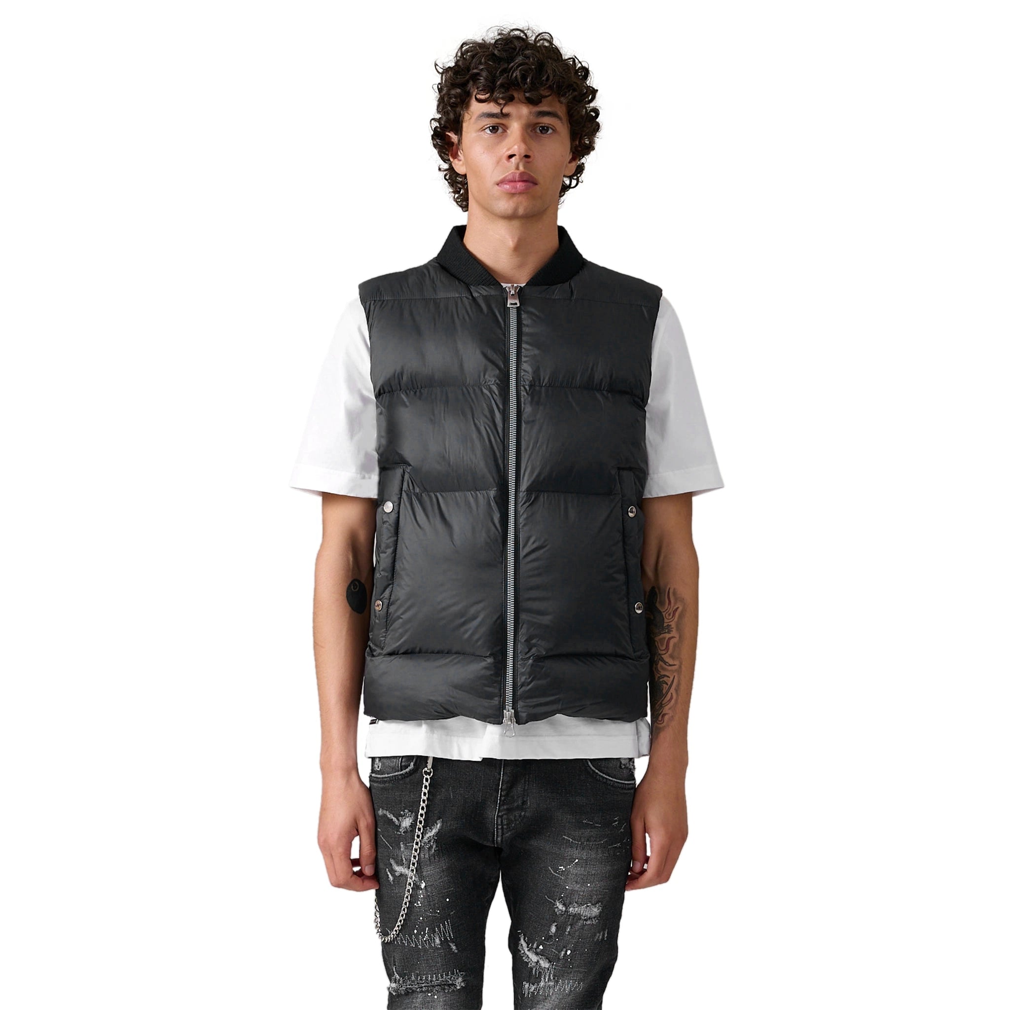 Azat Mard Puffer Black Gilet