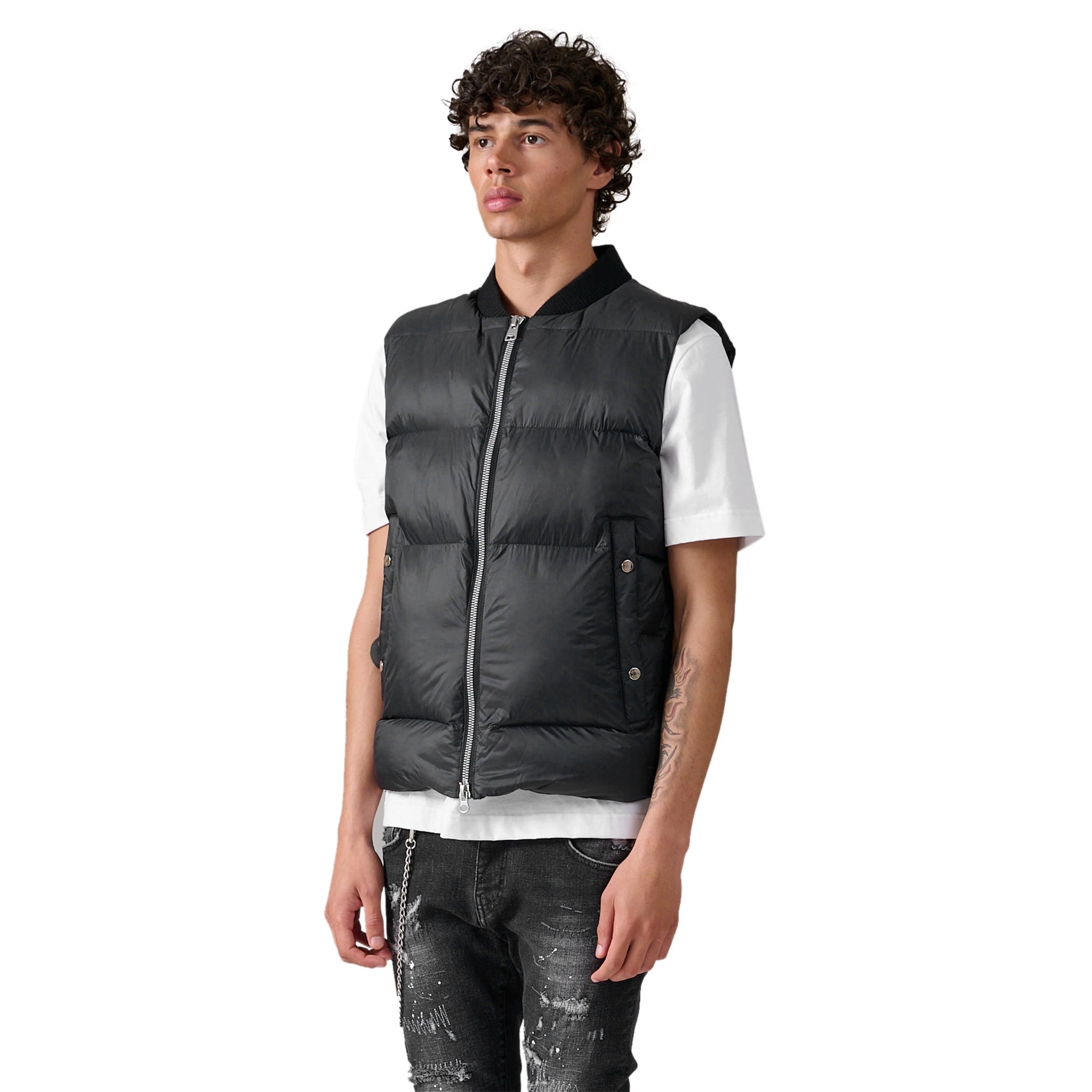 Azat Mard Puffer Black Gilet