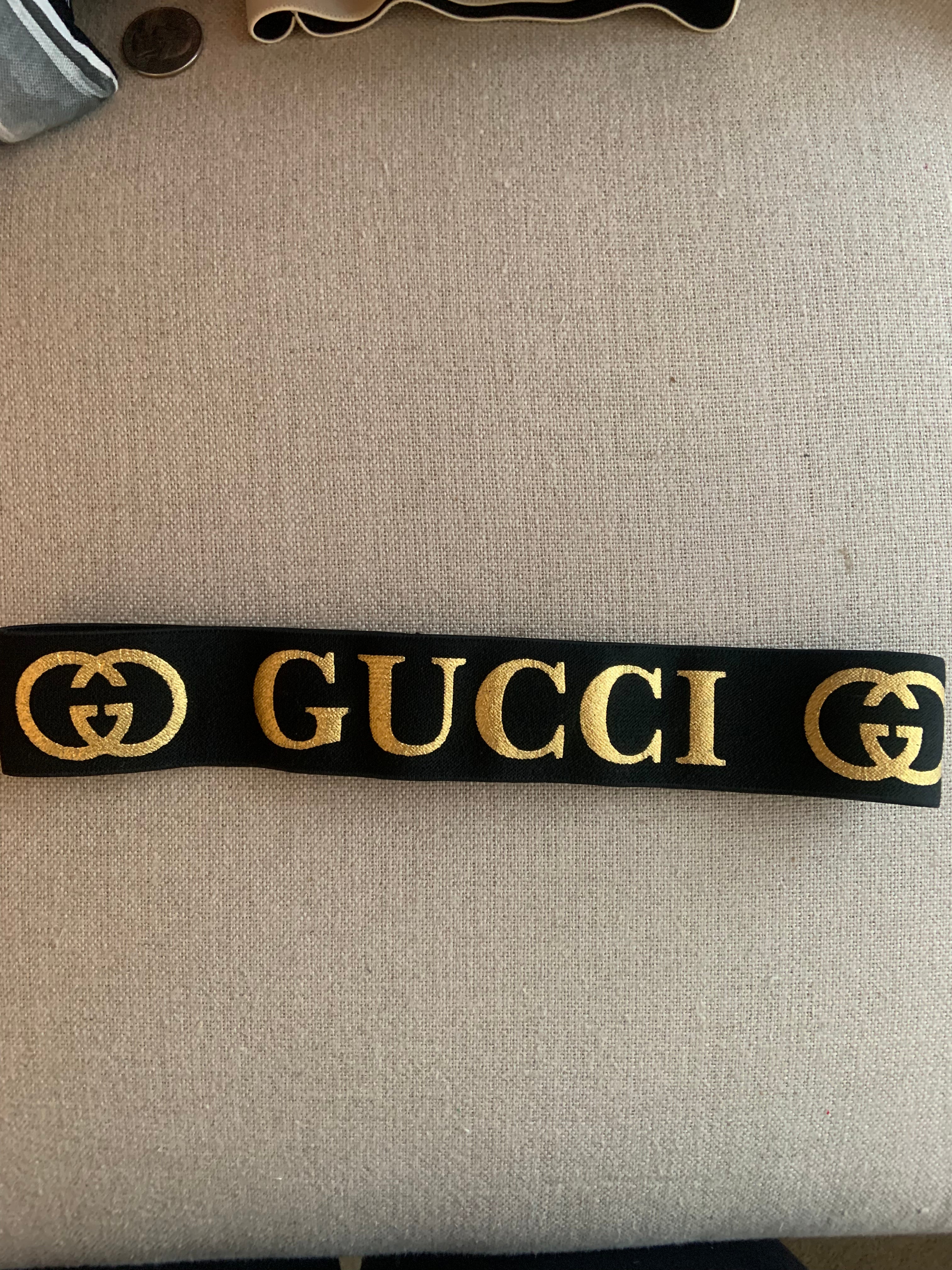 Black and Gold GG Hat Band