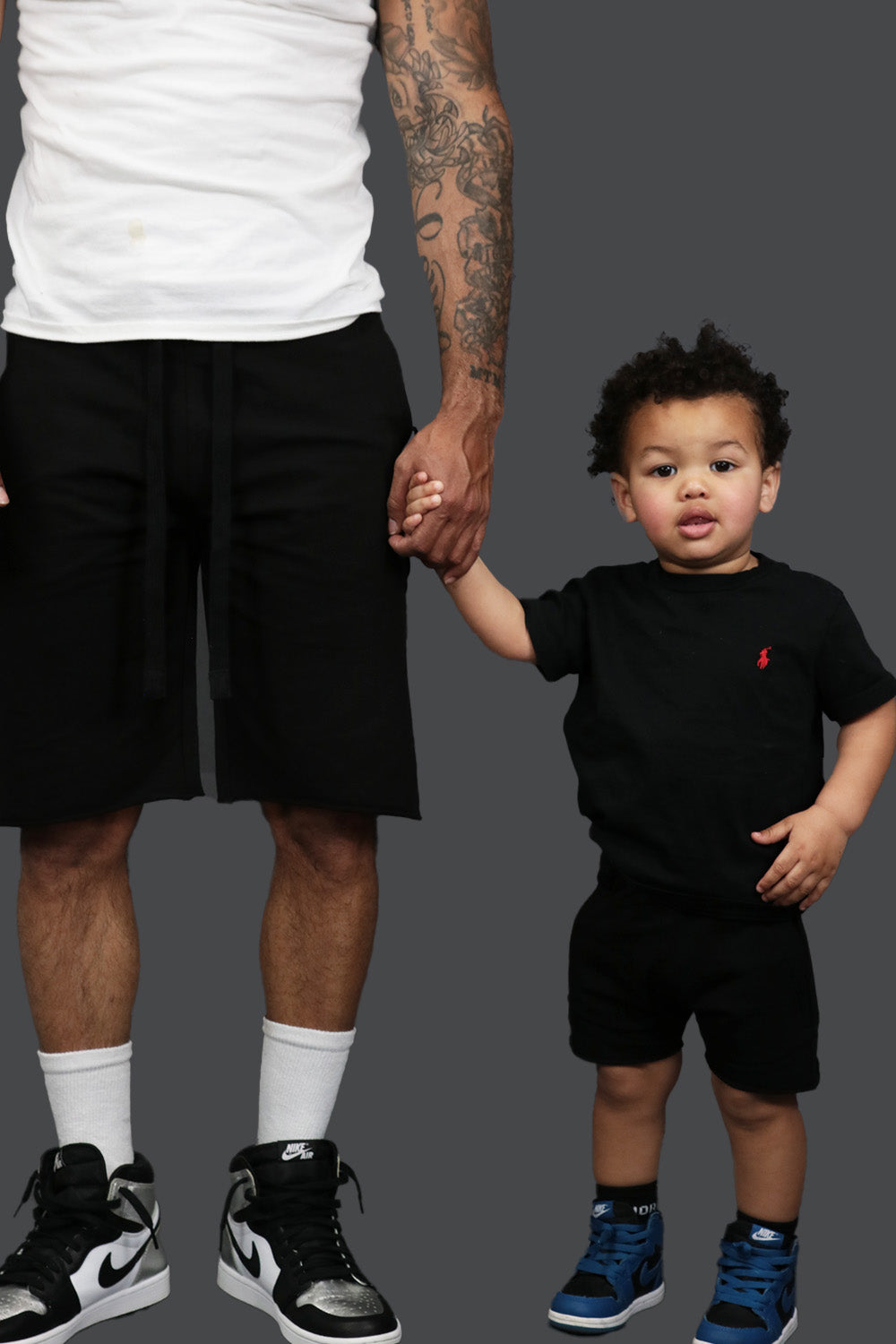 Boy’s Fleece Shorts with Ribbings | Jordan Craig Black