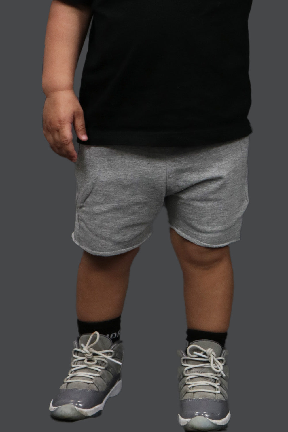 Boy’s Fleece Shorts with Ribbings | Jordan Craig Heather Grey