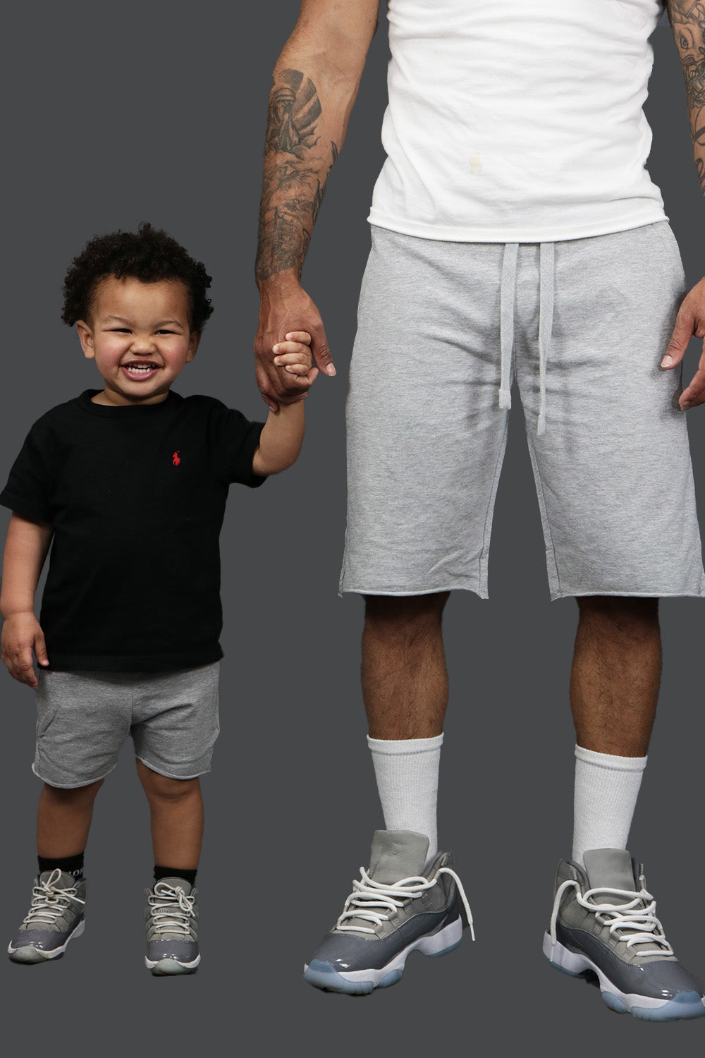 Boy’s Fleece Shorts with Ribbings | Jordan Craig Heather Grey