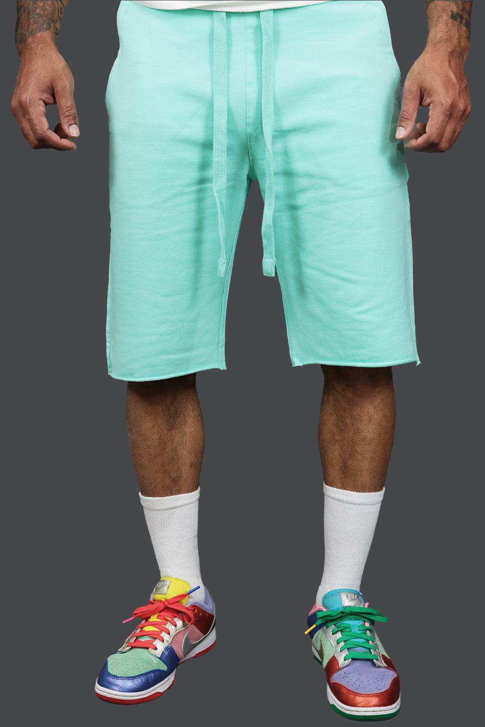 Men’s Fleece Shorts with Zipper Pocket | Jordan Craig Aqua