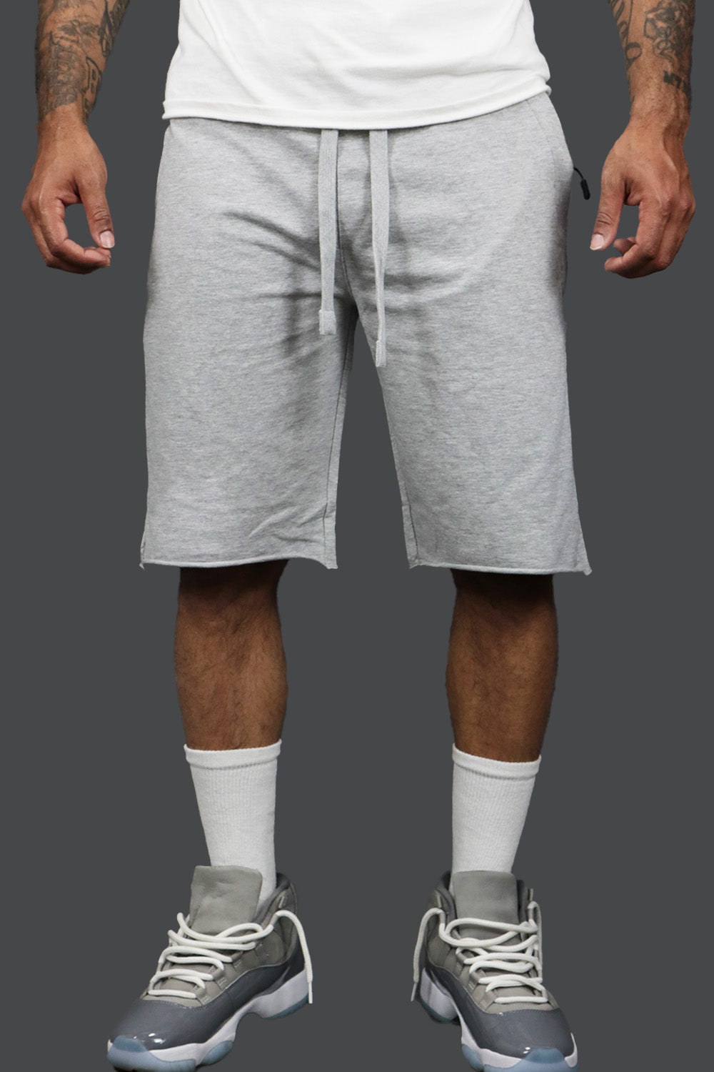 Men’s Fleece Shorts with Zipper Pocket | Jordan Craig Heather Grey