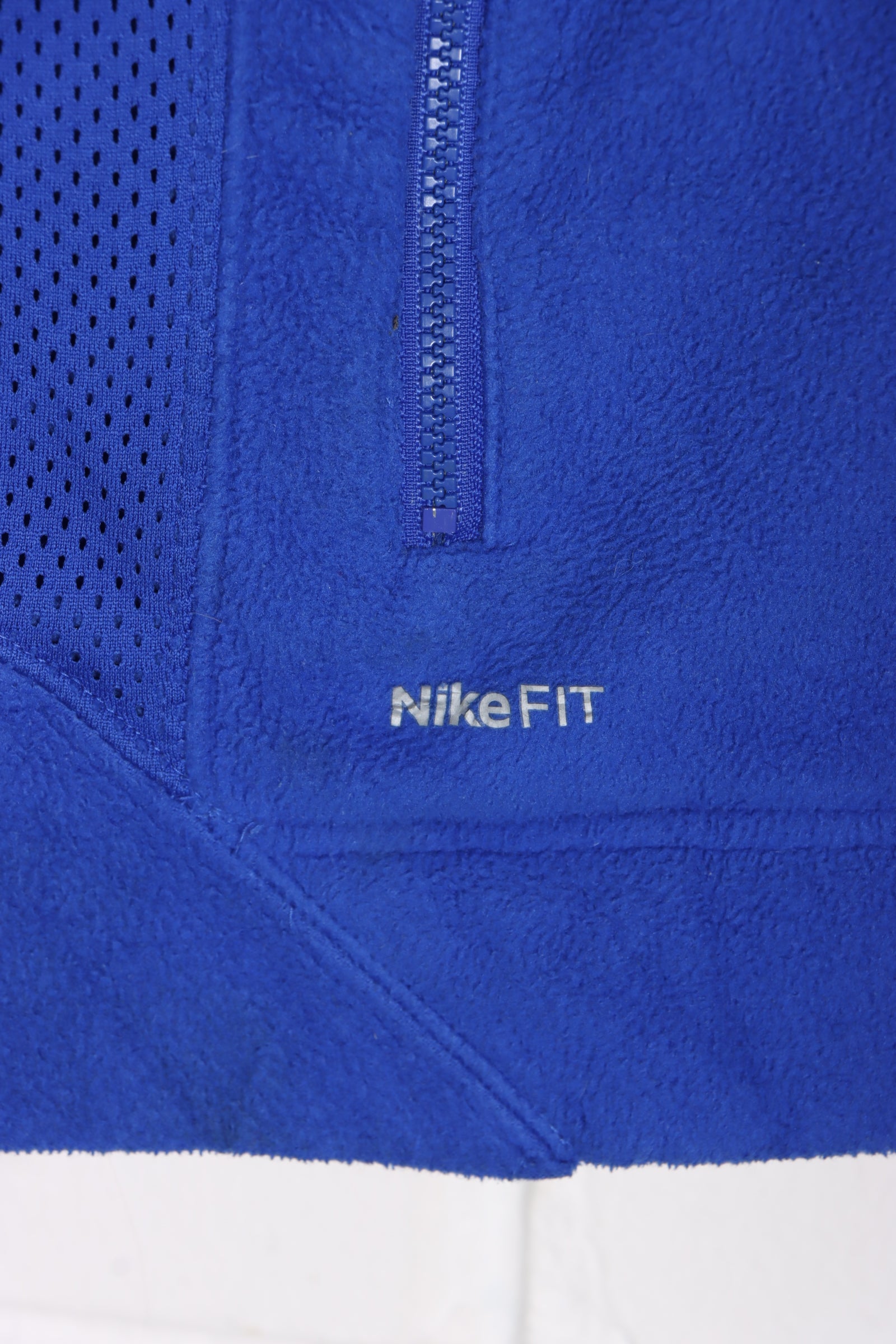 NIKE Fit Therma Blue 1/4 Zip Fleece Sweatshirt (L)