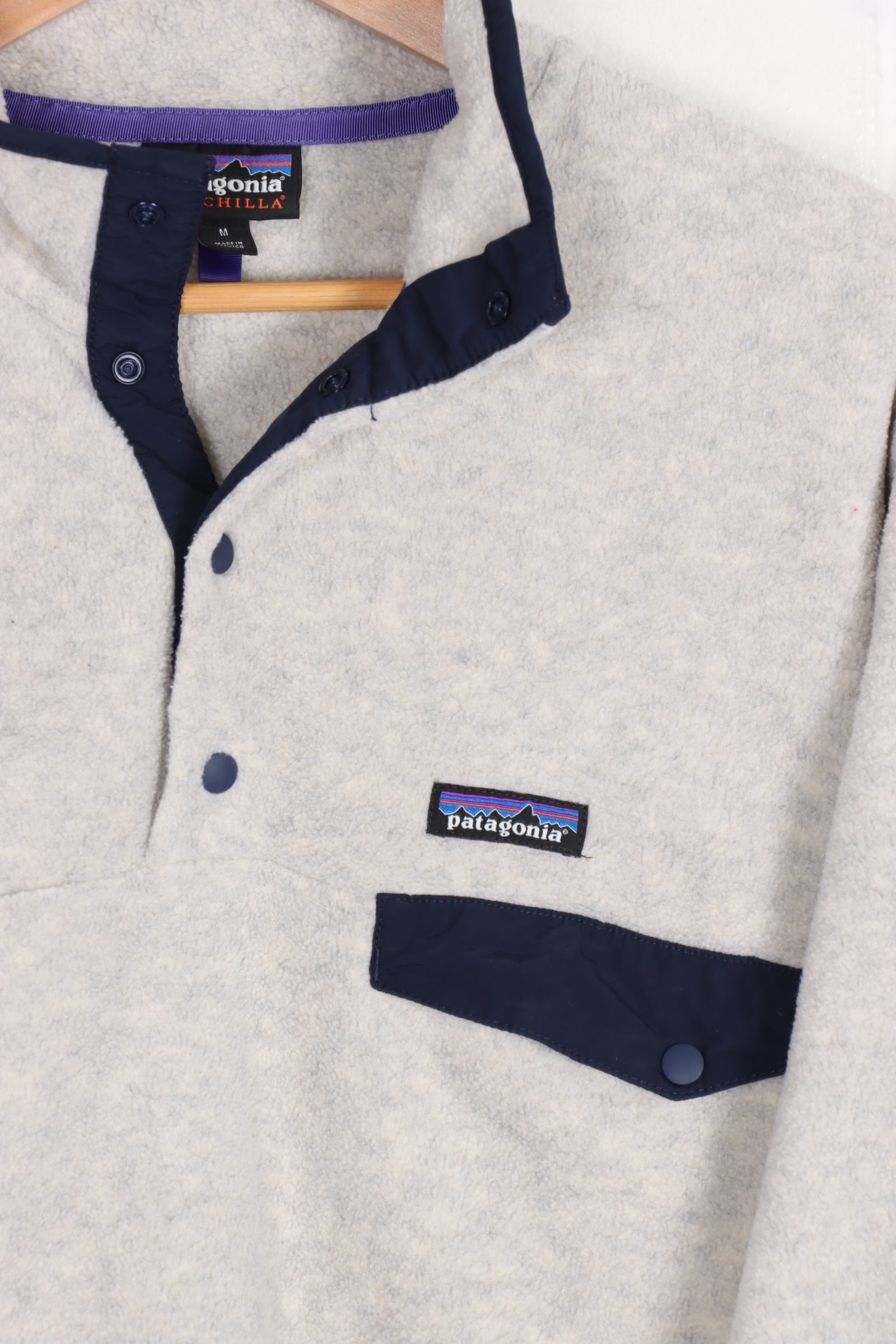 PATAGONIA Synchilla Grey Marle 1/4 Button Fleece (M-L)