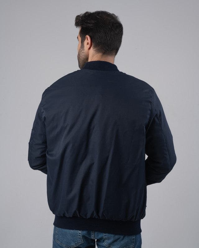 REVERSIBLE BOMBER JACKET - NAVY