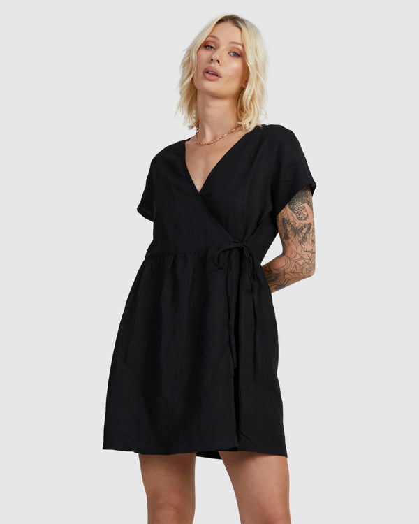 RVCA Wrapped Mini Dress