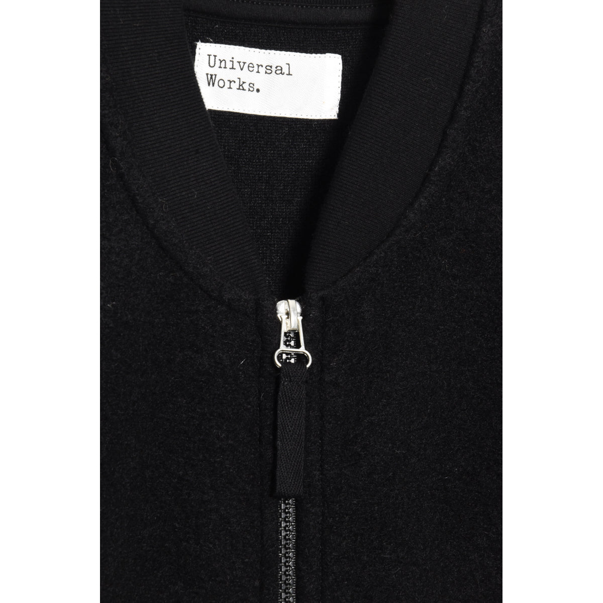 Universal Works Zip Waistcoat 29711 Wool Fleece black