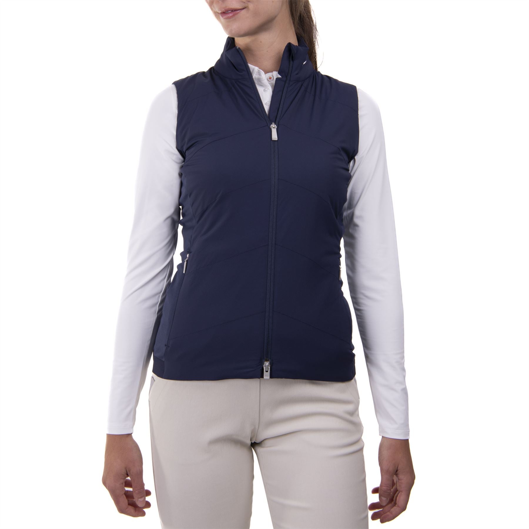 Womens Raditation Full Zip Regular Fit Gilet Atlanta Blue - 2024