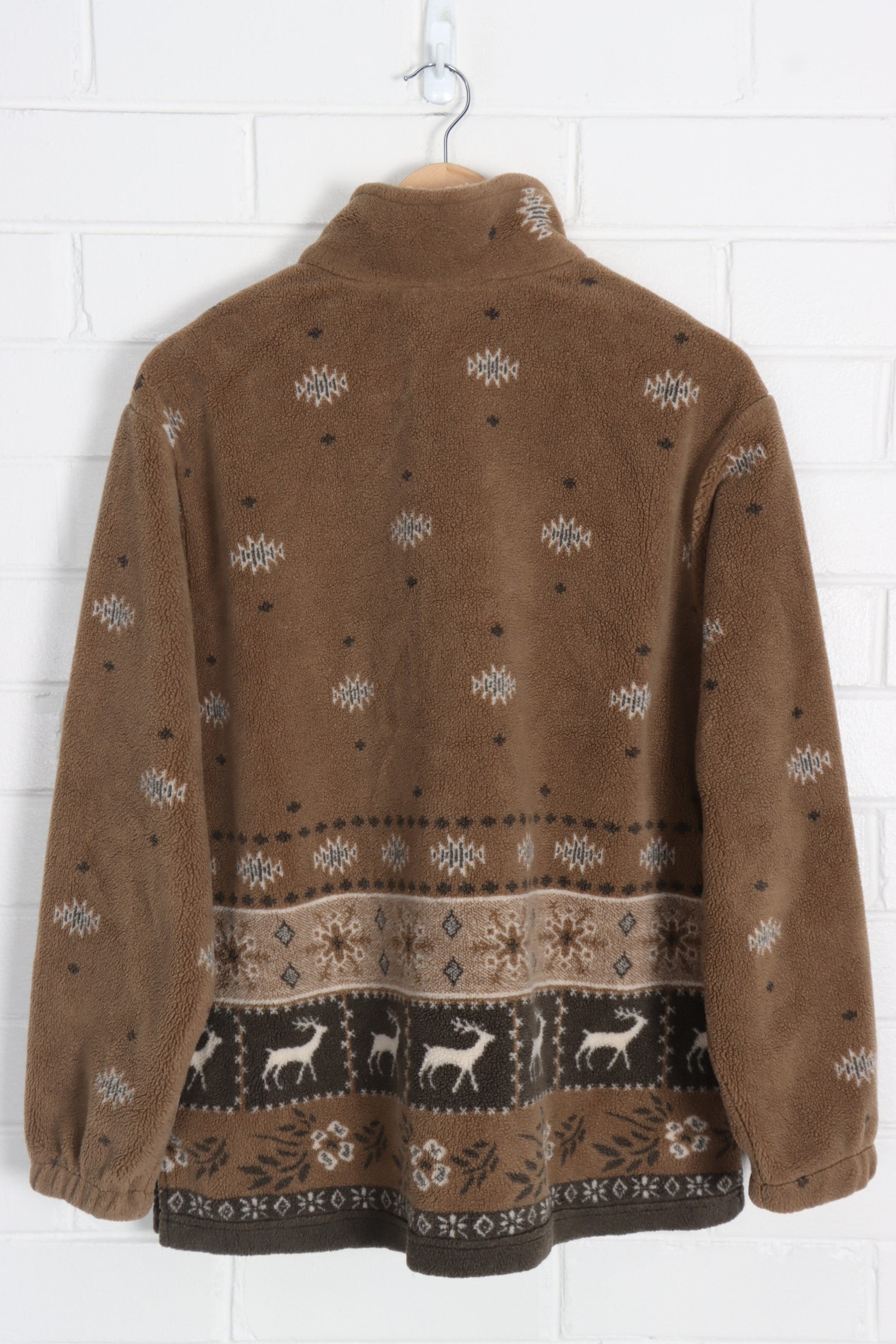 Woolrich Brown Aztec & Nature USA Made Fleece (L)